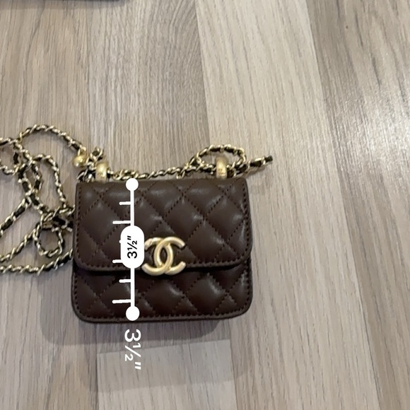 Chanel Dark Brown Quilted Mini Bag with Gold Chain - Picture 8 of 14